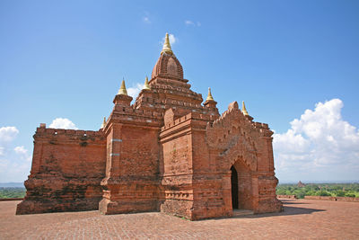 View of temple building against sky
