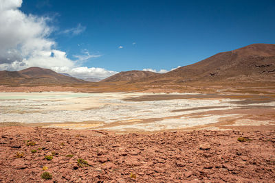 Scenic view of desert against sky