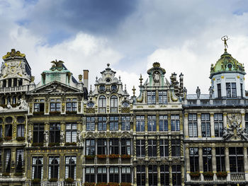 Low angle view of buildings against sky