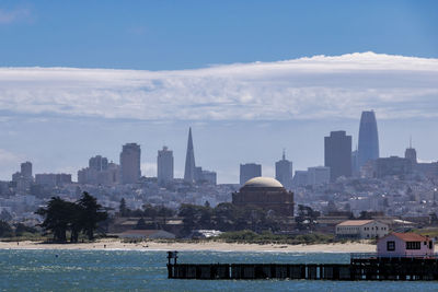 San francisco  at waterfront against sky