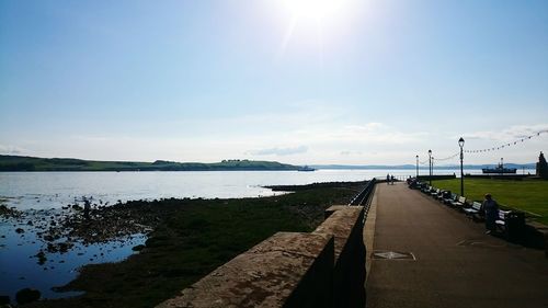 Scenic view of river against sky