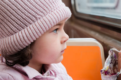 Pretty girl on the new york subway