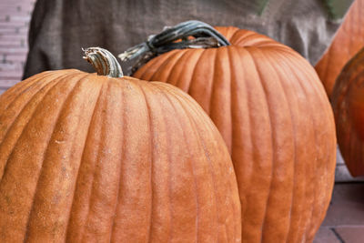 Close-up of pumpkin for sale at market stall