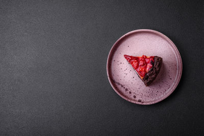 High angle view of food in bowl on table