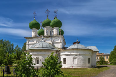 Low angle view of church against sky