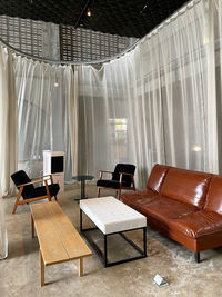 Chairs and tables in room