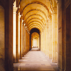 Empty corridor of building