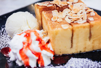 Close-up of cake in plate