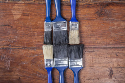 Directly above shot of shoes on wood