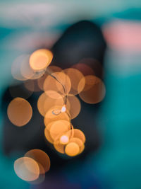 Defocused image of illuminated lights