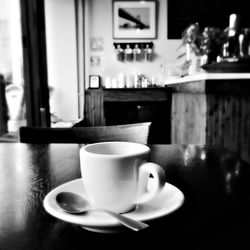 Close-up of coffee on table