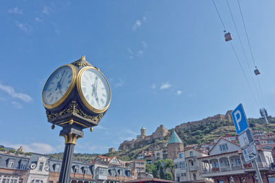 Low angle view of buildings in city
