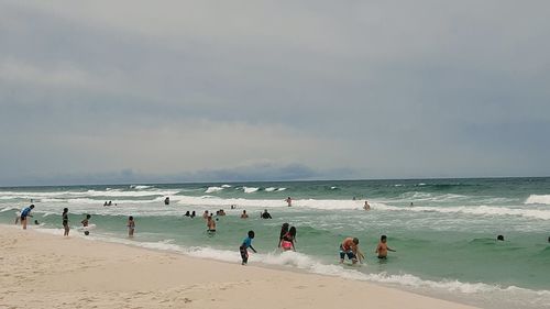 Group of people on beach