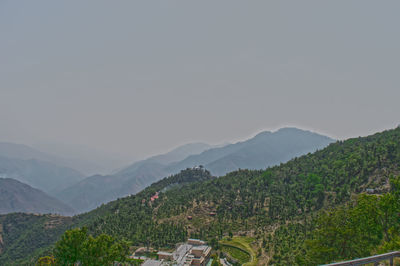 Scenic view of mountains against clear sky