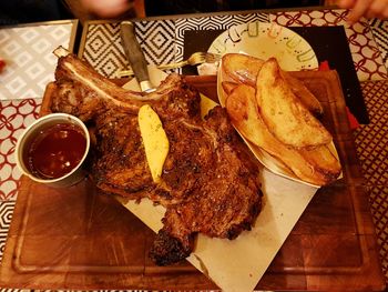 Close-up of food in plate