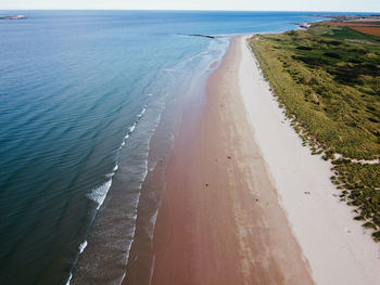 High angle view of beach against sky