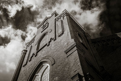 Low angle view of traditional building against sky