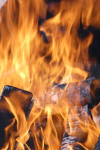Close-up of bonfire