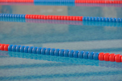 Close-up of multi colored swimming pool