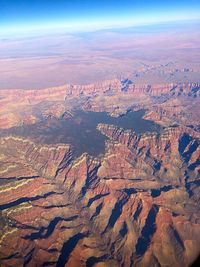 Aerial view of dramatic landscape