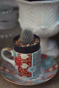 Close-up of coffee cup