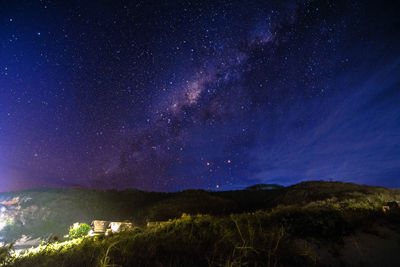 Low angle view of stars in sky