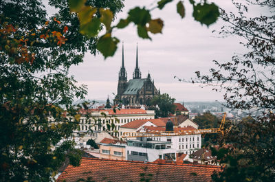 Buildings against sky in city