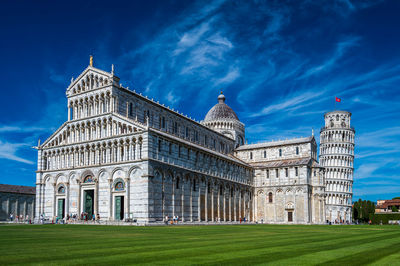 View of historical building against blue sky