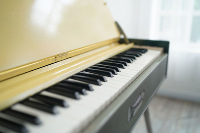 Close-up of piano