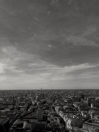High angle view of townscape against sky