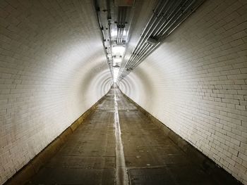 Illuminated subway station