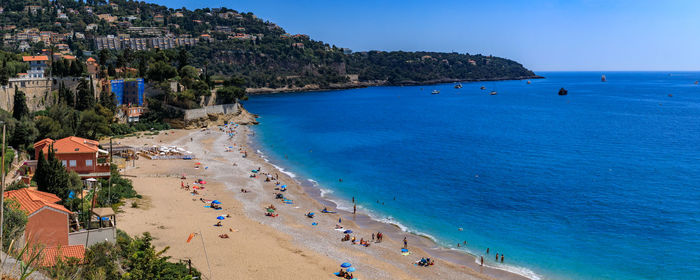 High angle view of beach