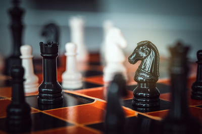 Close-up of chess board