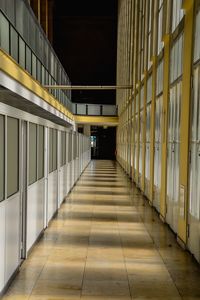 Empty corridor of building