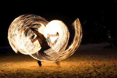 Light painting on the land