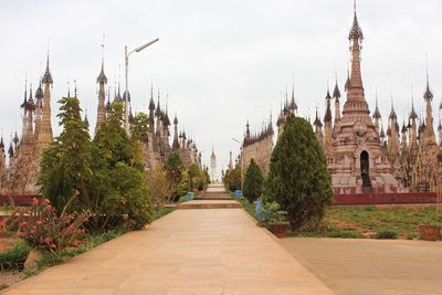 View of temple building against sky