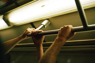 People on escalator