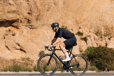 Man riding bicycle