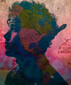 Digital composite image of wall