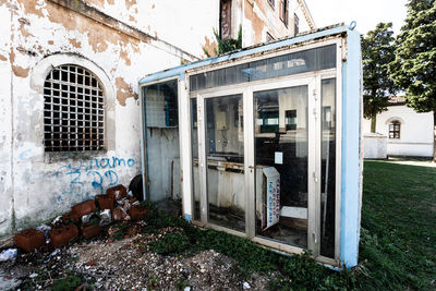 Entrance of abandoned building