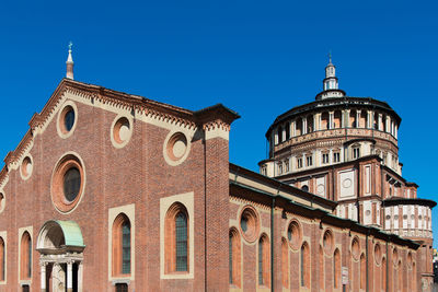 Low angle view of cathedral against blue sky