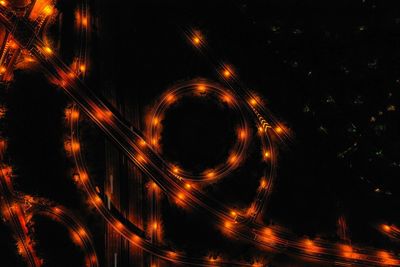 Light trails at night