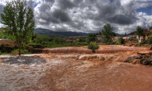Scenic view of landscape against sky