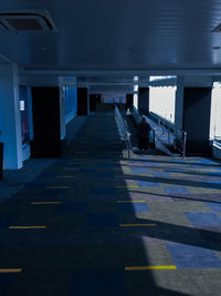 Empty seats in airport building