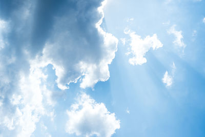 Low angle view of clouds in sky