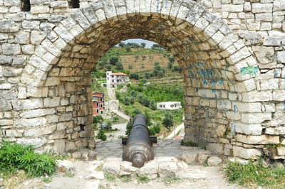 Stone wall of old building