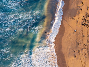 High angle view of beach