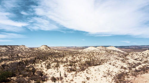 Panoramic view of desert against sky