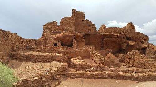 Low angle view of old ruins