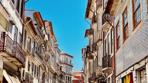 Low angle view of buildings in city